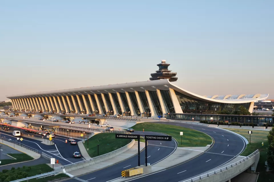 View of Dulles International Airport terminal